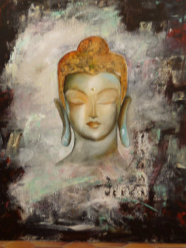 Œuvre contemporaine nommée « Le Bouddha », Réalisée par CLAUDINE SALESSE