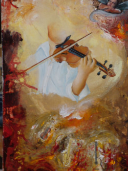 Œuvre contemporaine nommée « La musique des anges », Réalisée par CLAUDINE SALESSE