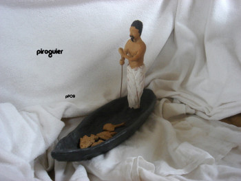 Œuvre contemporaine nommée « piroguier », Réalisée par PHILIPPE FERNANDES