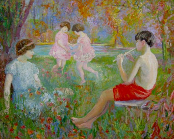 Œuvre contemporaine nommée « Fantaisie dans un parc, 1925. Fonds de la ville de Paris. », Réalisée par CAMAX-ZOEGGER