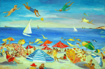 Œuvre contemporaine nommée « Sur le sable et dans l'air », Réalisée par PHILIPPE LE MONIES DE SAGAZAN