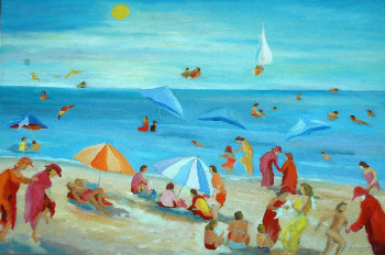 Œuvre contemporaine nommée « Mer et ciel », Réalisée par PHILIPPE LE MONIES DE SAGAZAN
