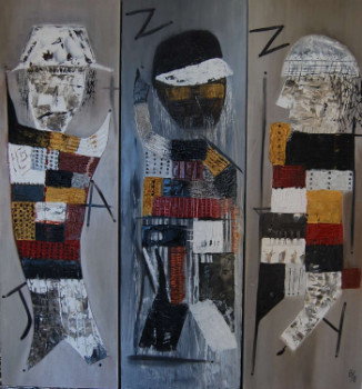 Œuvre contemporaine nommée « JAZZY », Réalisée par BRIGITTE TISON