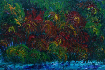 Œuvre contemporaine nommée « La forêt équatoriale », Réalisée par MARTINE PAILLOUT
