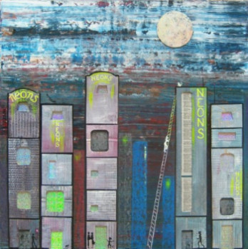 Œuvre contemporaine nommée « ***Plus haut dans la Pensées*** », Réalisée par S.LOHMANN - SYLOH