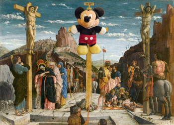 Œuvre contemporaine nommée « Le calvaire de Mickey », Réalisée par BOBBY CARGOL
