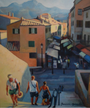 Œuvre contemporaine nommée « Calvi "les marches de la citadelle" », Réalisée par MAXENCE GERARD