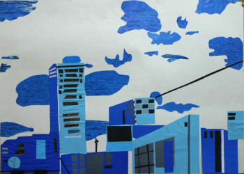 Œuvre contemporaine nommée « la ville », Réalisée par BEOM SOO KIM
