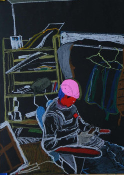 Œuvre contemporaine nommée « Technique mixte 1714 », Réalisée par BEOM SOO KIM