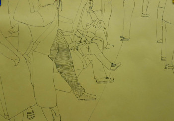 Œuvre contemporaine nommée « le métro », Réalisée par BEOM SOO KIM