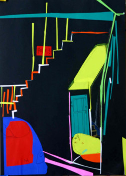 Œuvre contemporaine nommée « l'escalier », Réalisée par BEOM SOO KIM