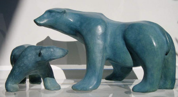 Œuvre contemporaine nommée « OURS POLAIRE 2 », Réalisée par XAVIER CARNOY