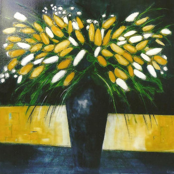Œuvre contemporaine nommée « Le vase noir », Réalisée par VICTOR SASPORTAS