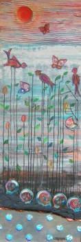 Œuvre contemporaine nommée « ***Allégorie des Pensées*** », Réalisée par S.LOHMANN - SYLOH