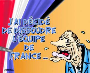 Œuvre contemporaine nommée « Ce que Chirac avait prévu en cas de défaite contre l'Italie ... », Réalisée par L'INDIEN