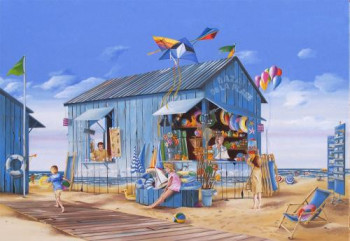 Œuvre contemporaine nommée « Le bazar de la plage », Réalisée par DOMINIQUE PINEAU