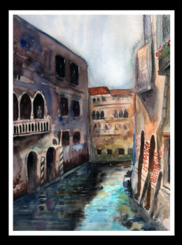 Œuvre contemporaine nommée « venise 1 », Réalisée par LAMINE REGGAD