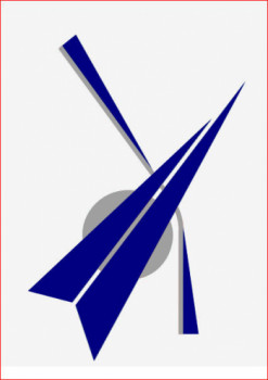 Œuvre contemporaine nommée « Blue Arrow II », Réalisée par LONVIG