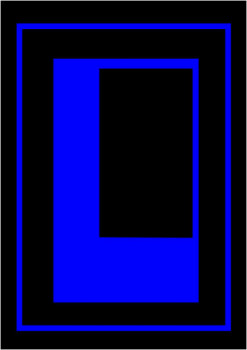 Œuvre contemporaine nommée « Blue Black », Réalisée par LONVIG