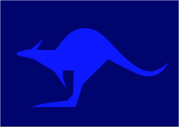 Œuvre contemporaine nommée « Blue Kangaroo », Réalisée par LONVIG
