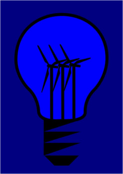 Œuvre contemporaine nommée « Think Wind Power Offshore No Text », Réalisée par LONVIG