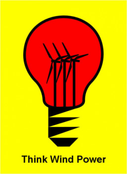 Œuvre contemporaine nommée « Think Wind Power », Réalisée par LONVIG