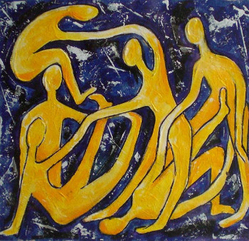 Œuvre contemporaine nommée « Alors on danse ..1 », Réalisée par ANGELINE CATHELAIN