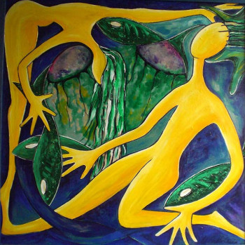 Œuvre contemporaine nommée « Fonds de mer », Réalisée par ANGELINE CATHELAIN