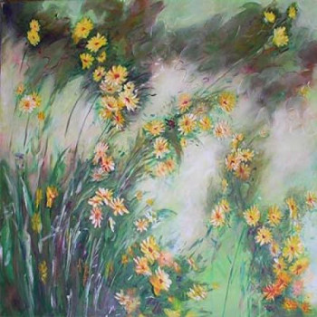 Œuvre contemporaine nommée « Fleurs champêtres », Réalisée par VALQUIRIA IMPERIANO