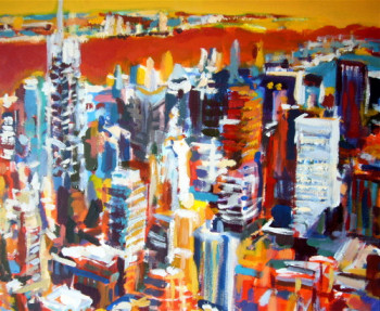 Œuvre contemporaine nommée « New-York orange », Réalisée par CHRISTIAN MENARD