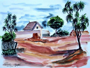 Œuvre contemporaine nommée « Le village d'Ilaivola », Réalisée par SYVE