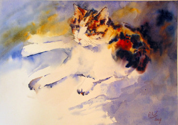 Œuvre contemporaine nommée « le chat de Maryse », Réalisée par FLORENCE MINOUFLET