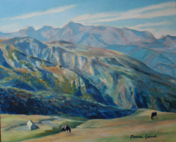 Œuvre contemporaine nommée « Pyrénées "Les chevaux" », Réalisée par MAXENCE GERARD