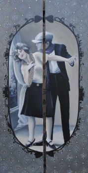 Œuvre contemporaine nommée « Couple Rétro », Réalisée par ANNE CABROL