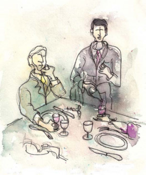 Œuvre contemporaine nommée « sommelier », Réalisée par JANPOL PORTALIS