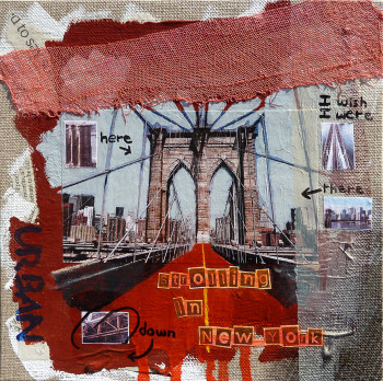 Œuvre contemporaine nommée « Strolling in New York », Réalisée par BONNEAU-MARRON