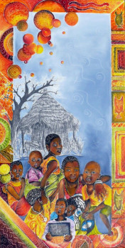 Œuvre contemporaine nommée « africa 3 », Réalisée par DOMINIQUE JEANTET