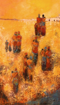 Œuvre contemporaine nommée « Sur le chemin », Réalisée par CHANTAL LONGEON