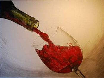 Œuvre contemporaine nommée « Verre de vin numero I », Réalisée par PECANTET OPHELIE