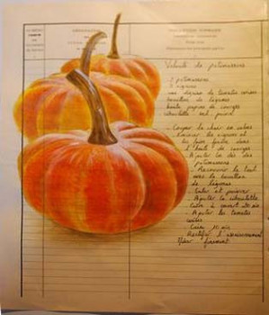 Œuvre contemporaine nommée « Recette potimarrons », Réalisée par PECANTET OPHELIE
