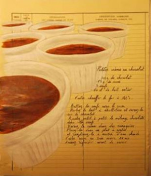 Œuvre contemporaine nommée « Recette crème au chocolat », Réalisée par PECANTET OPHELIE