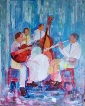 Œuvre contemporaine nommée « New jazz band », Réalisée par MADELEINE MONNET