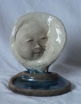 Œuvre contemporaine nommée « lune soleil 4 », Réalisée par VAL