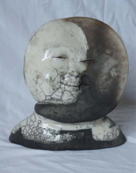 Œuvre contemporaine nommée « lune soleil 5 », Réalisée par VAL
