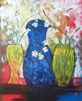 Œuvre contemporaine nommée « trois vases », Réalisée par BERNI