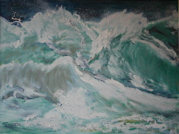 Œuvre contemporaine nommée « La vague », Réalisée par GéRARD DUCHENE