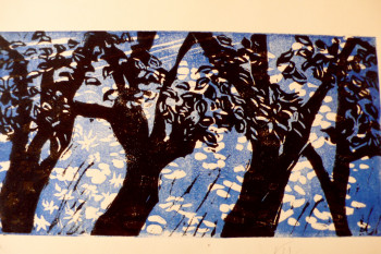 Œuvre contemporaine nommée « poiriers », Réalisée par FRANçOISE WERNER