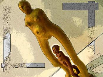 Œuvre contemporaine nommée « L'union », Réalisée par GIUSEPPE MIGGIANO