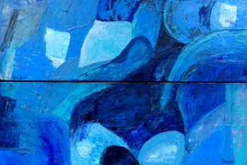 Œuvre contemporaine nommée « Aqua blue », Réalisée par DEJENI