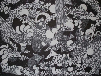 Œuvre contemporaine nommée « dessins abstraits 3 », Réalisée par GéRALDINE BILLET